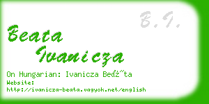 beata ivanicza business card